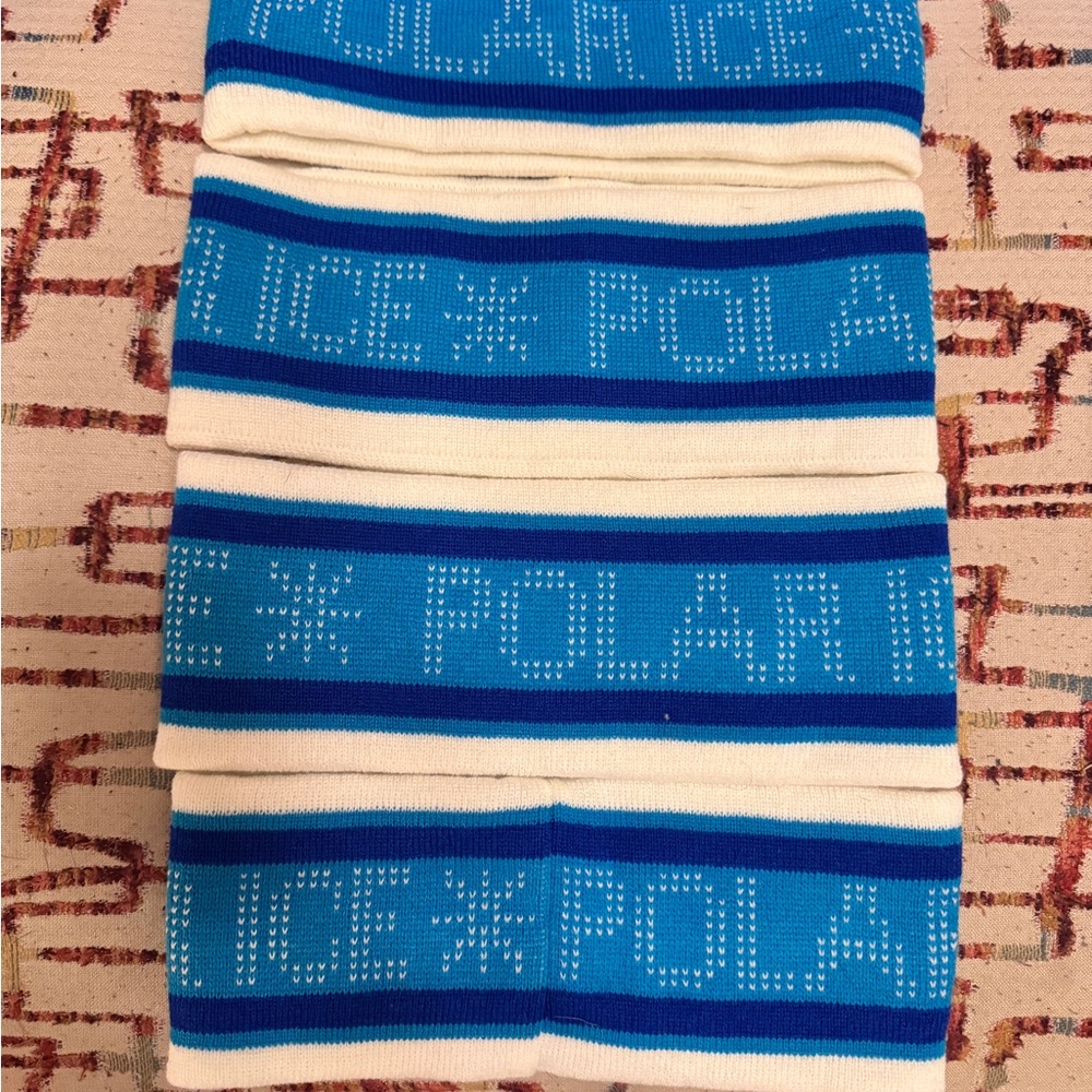 NWOT set of 4 Knit Headbands Blue and White - Polar Ice